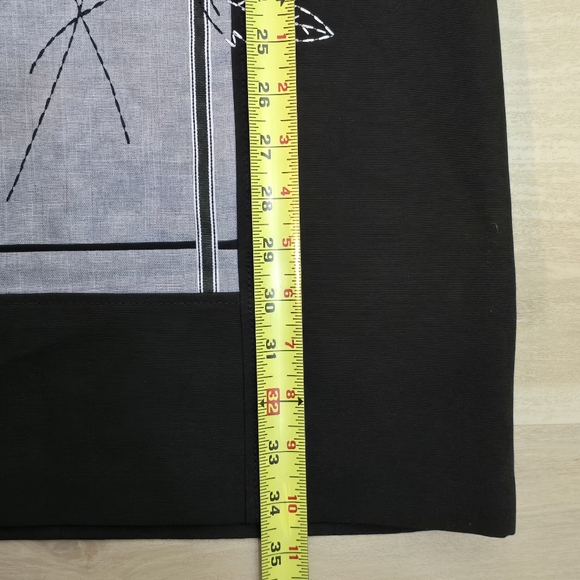 Nemnew Crew neck gray 3/4 sleeve career midi dress Embroidered flower size 6 - Picture 5 of 14